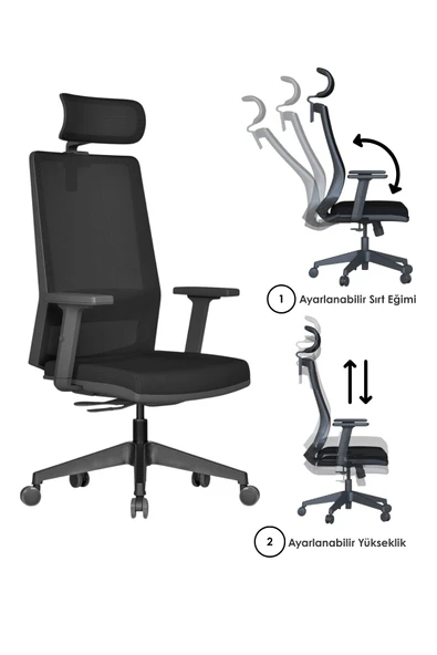 Casella Ritim Fileli Yönetici Koltuğu | Ofi̇s Koltuğu | Ergonomik, Şık Ve Fonksiyonel - 6