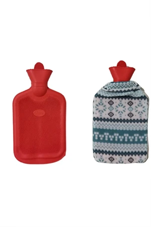 2 Litre Premium Karışık Desenli Yıkanabilir Renkli Yıkanabilir Tam Kılıflı Sıcak Su Torbası - Resim 2