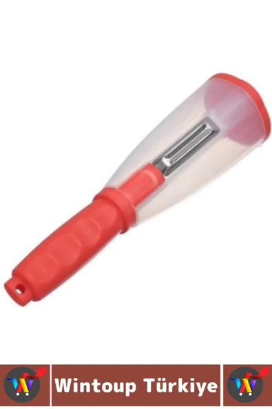 Ergonomik Sebze Meyve Soyacağı Kabukları İçinde Tutan Pratik Kolay Kullanım Hijyenik Hazneli Soyacak - Resim 5