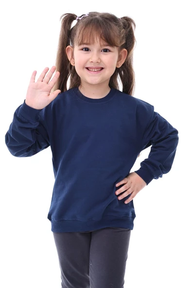 2'li Basic Şardonlu Çocuk Sweatshirt 3-10 Yaş Hardal-Antrasit - 6