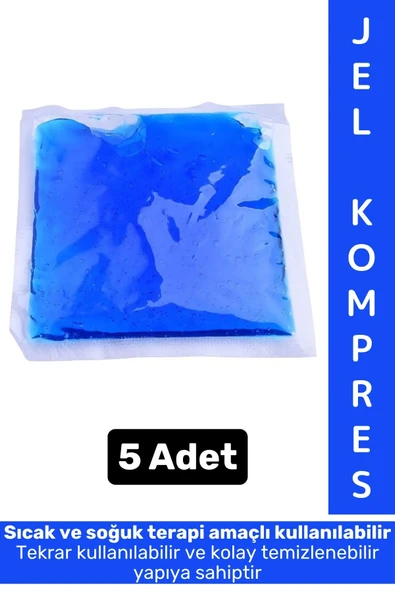 Hızlı Etki Soğutucu Yıkanıp Tekrar Kullanılabilir Sıcak Soğuk Jel Kompres Buz Paketi Termojel 5 Adet