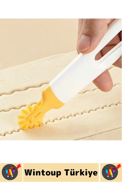 Dayanıklı Ergonomik Hamur Makarna Kurabiye Değiştirilebilir 4 Başlıklı Şekillendirici Hamur Kesici - Resim 4