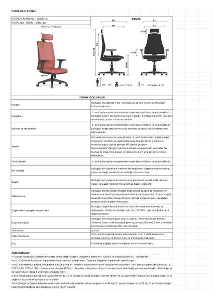 Casella Ritim Fileli Yönetici Koltuğu | Ofi̇s Koltuğu | Ergonomik, Şık Ve Fonksiyonel - 10