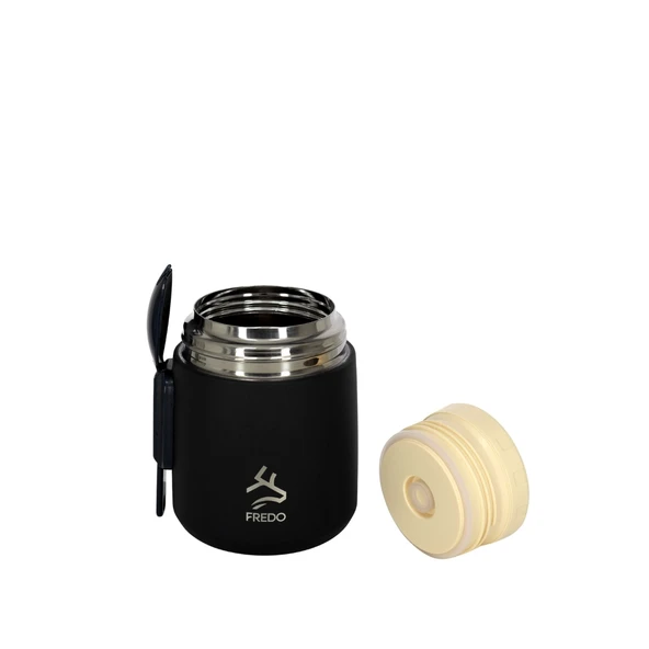 Duo Dine Bebek Siyah Mama Kabı & Yemek Saklama Termosu, Mug - 8 Saat Sıcak, 12 Saat Soğuk Tutma 500 ml - 3