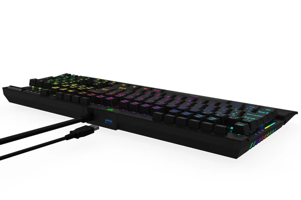 Monster Pusat K3 Pro RGB Red Switch Kablolu Mekanik Oyuncu Klavyesi - 2