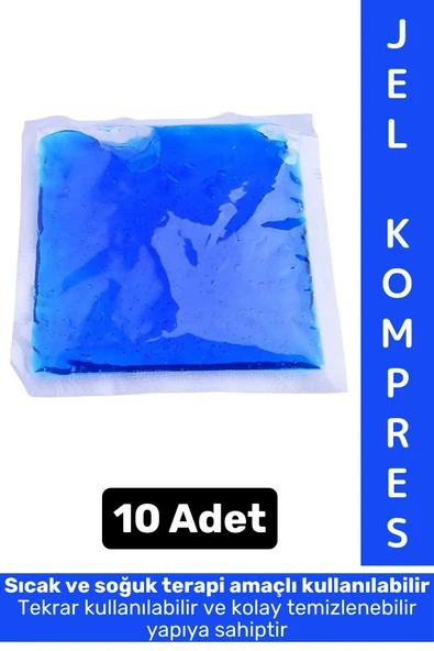 Hızlı Etki Soğutucu Yıkanıp Tekrar Kullanılabilir Sıcak Soğuk Jel Kompres Buz Paketi Termojel 10 Adt