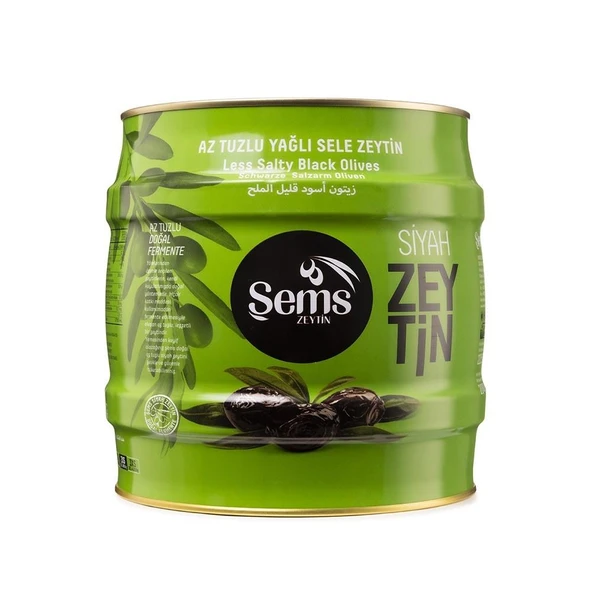 Şems 351-380 Kalibre Zeytin 2 Kg- Teneke Ambalaj - 1