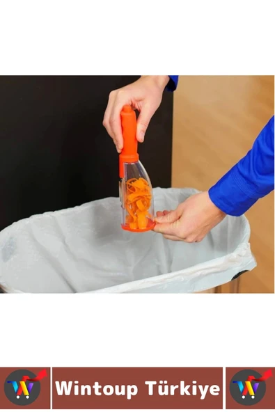 Ergonomik Sebze Meyve Soyacağı Kabukları İçinde Tutan Pratik Kolay Kullanım Hijyenik Hazneli Soyacak - Resim 4