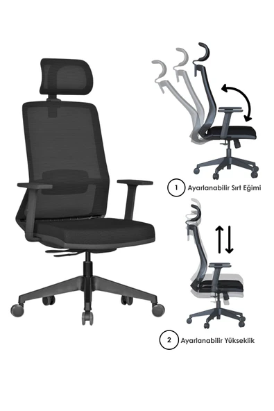 Casella Trim Döşemeli Yönetici Koltuğu | Ofi̇s Koltuğu | Ergonomik, Şık Ve Fonksiyonel - 6
