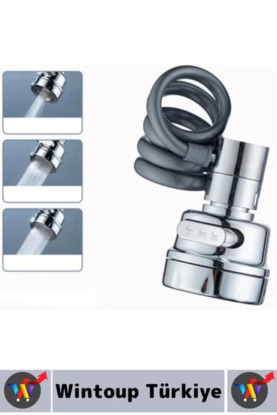 Yüksek Kaliteli Su Tasarruflu Esnek Hortumlu 3 Fonksiyonlu Uzatılabilir Hortumlu Musluk Başlığı - 2