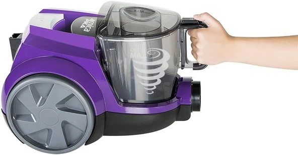 Arnica Pika Mor Toz Hazneli Elektrikli Süpürge, 2.5 L Hazne, 750 W, AFS Filtre, Mor - Resim 6