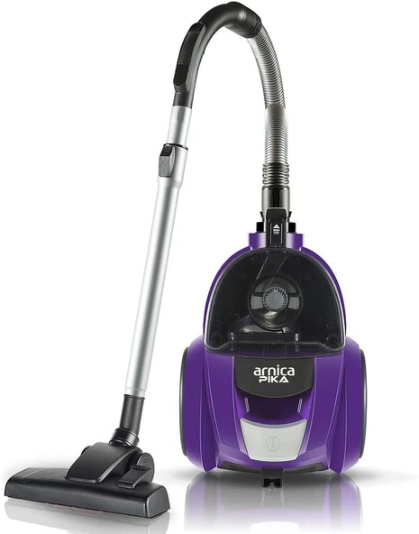 Arnica Pika Mor Toz Hazneli Elektrikli Süpürge, 2.5 L Hazne, 750 W, AFS Filtre, Mor - Resim 2