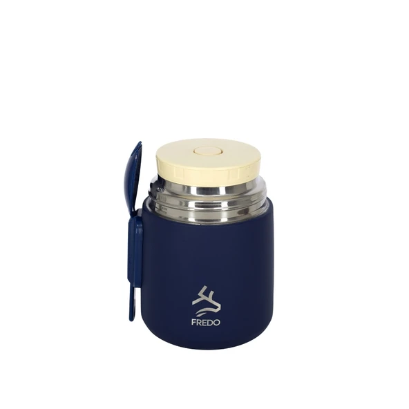 Duo Dine Bebek Lacivert Mama Kabı & Yemek Saklama Termosu, Mug - 8 Saat Sıcak, 12 Saat Soğuk Tutma 500 ml - Resim 2