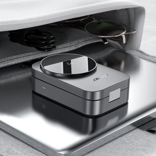 Acefast Kablosuz Masaüstü Hızlı Şarj Standı 22.5W Kablosuz Şarj Çıkışlı - Magsafe , Apple Watch ve Airpods Uyumlu - E22 - 4