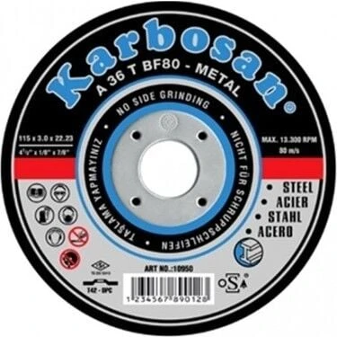 KARBOSAN 115X3 NK METAL KESME TAŞI-20'Lİ Paket