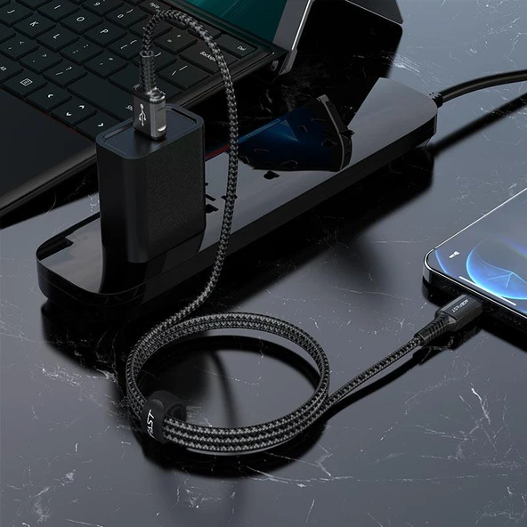 Acefast 30W 1.2 Metre USB-C to Ligtning Apple MFI Lisanslı Type-C iPhone Uyumlu Şarj Data Kablosu - C1-02 - 5