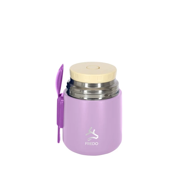 Duo Dine Bebek Lila Mama Kabı & Yemek Saklama Termosu, Mug - 8 Saat Sıcak, 12 Saat Soğuk Tutma 500 ml - 2
