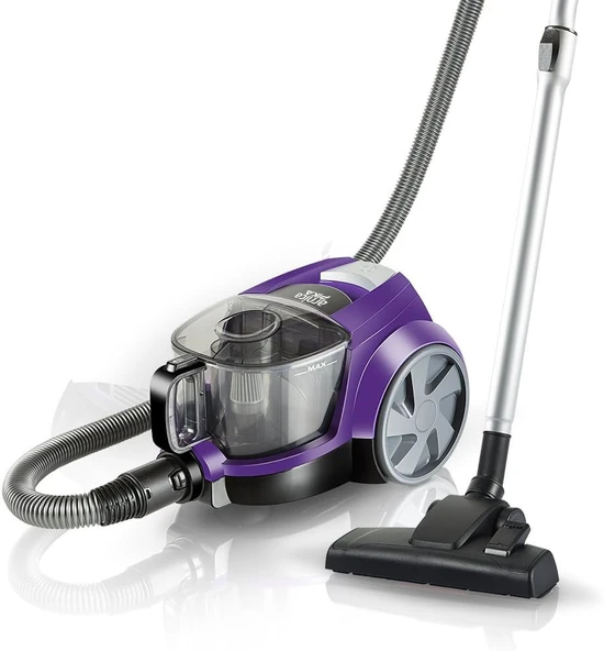 Arnica Pika Mor Toz Hazneli Elektrikli Süpürge, 2.5 L Hazne, 750 W, AFS Filtre, Mor - Resim 3