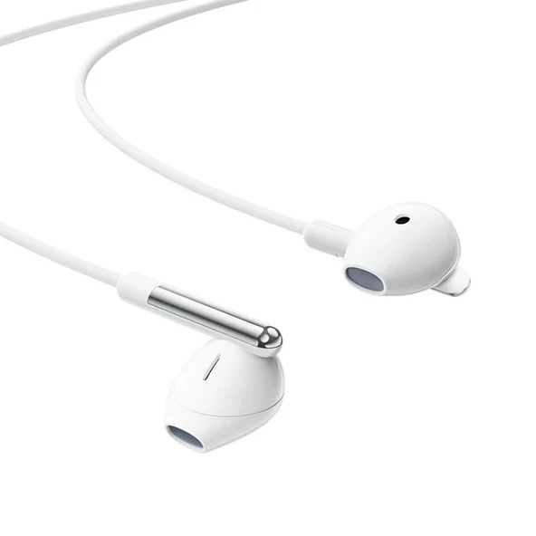 Acefast USB-C Kablolu Mikrofonlu Kulaklık Uzaktan Kumandalı Type-C Kulaklık 1.2 Metre - Beyaz - L3 - 2