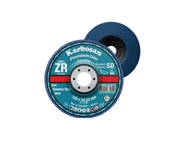 KARBOSAN 180mm ZR Flap Disk 40 Kum-5'li paket