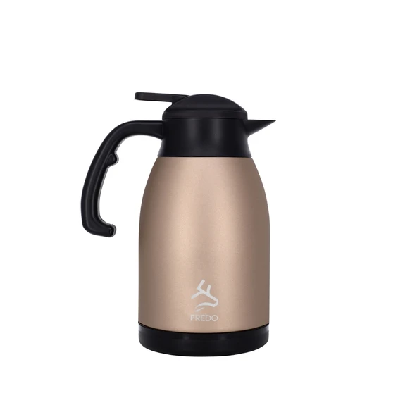 Big Therm 2 Lt Paslanmaz Çelik Rose Gold Çay Termosu, 24 Saat Soğuk, 12 Saat Sıcak Tutma - 1