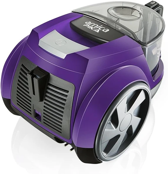 Arnica Pika Mor Toz Hazneli Elektrikli Süpürge, 2.5 L Hazne, 750 W, AFS Filtre, Mor - Resim 5