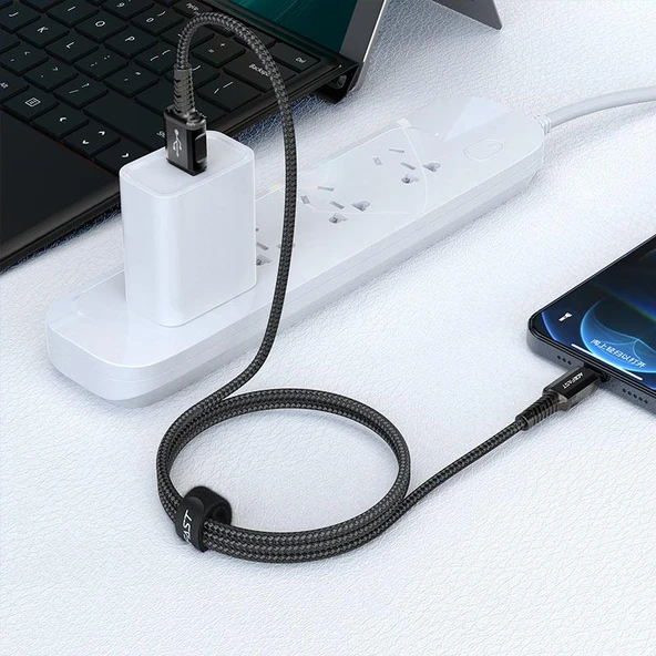 Acefast 30W 1.2 Metre USB-C to Ligtning Apple MFI Lisanslı Type-C iPhone Uyumlu Şarj Data Kablosu - C1-02 - 4