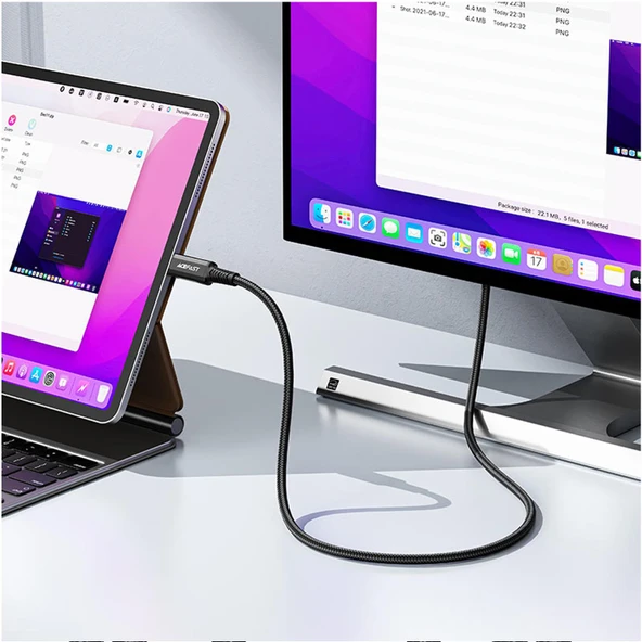 Acefast USB-C to HDMI 4K HDR Destekli 1.8 Metre Video Aktarım Kablosu - C1-10 - 4