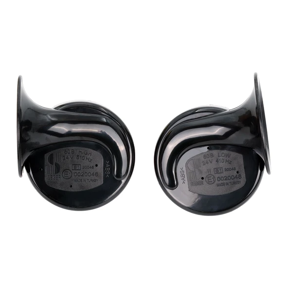 Seger 24V Dadat Korna Tek Fişli Takım 1 İnce 1 Kalın Ses Salyangoz - 3