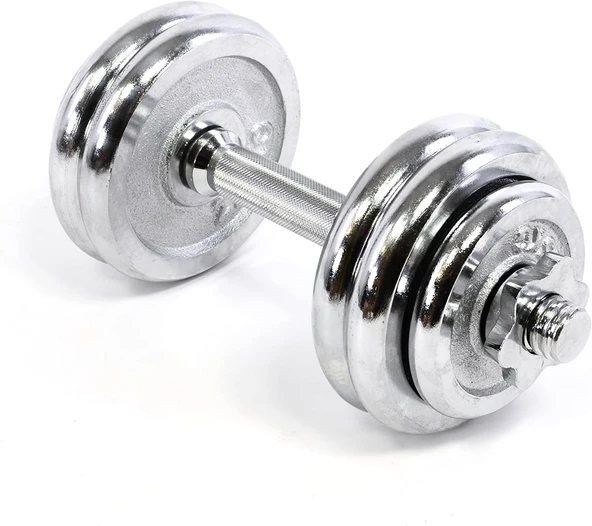 CKSpor 2 Adet 15 Kg Krom Dumbell Seti Çantalı Döküm Plaka Dambıl Seti  CKS15 - 5