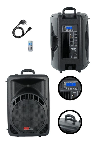 Lastvoice Ample-10A Aktif Kabin Hoparlör 10 İnç 600 Watt Bluetooth Usb ürün görseli 1