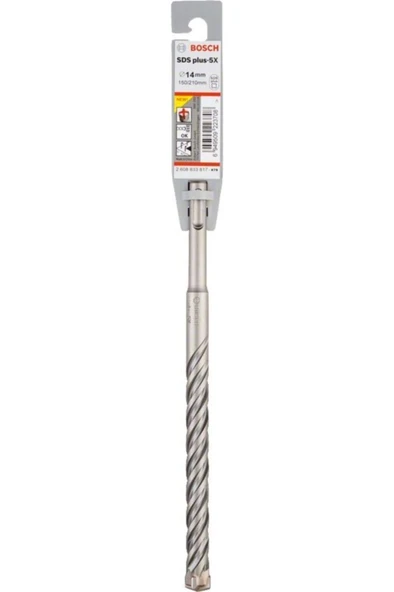 Bosch SDS-PLUS-5X 14×210 mm Beton Delme Ucu – 4 Kesici Ağızlı, Profesyonel Performans - Resim 2