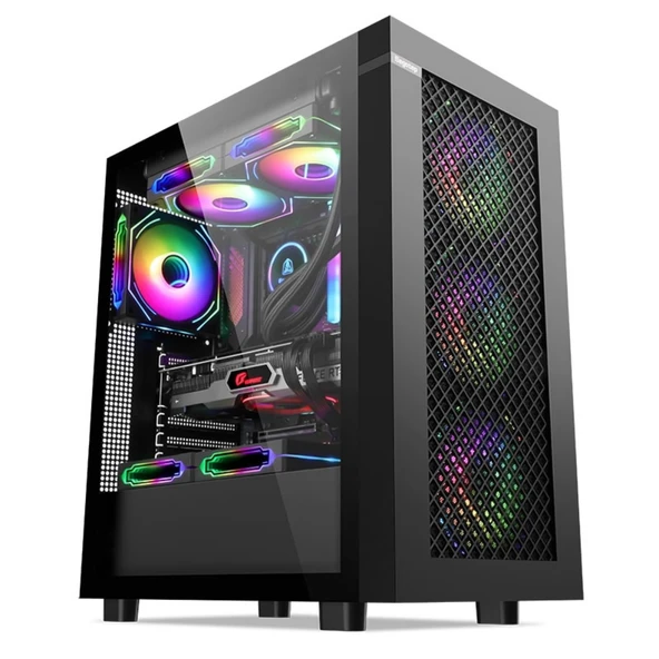 Segotep Endura 1 Siyah 750w 80+ Bronze Pcıe 5.0 Midi Tower Gaming Kasa