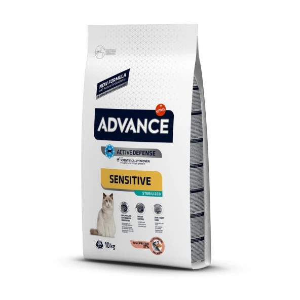 Advance Sensitive Setrilized Somonlu Kısır Kedi Maması 10 Kg