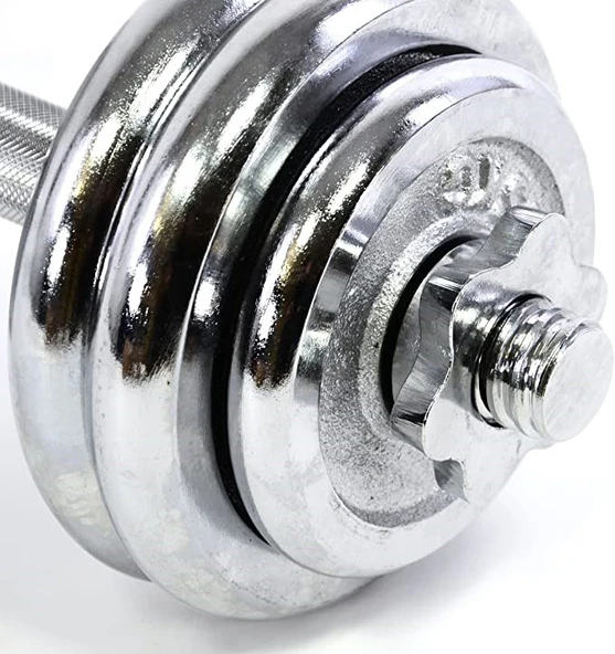 CKSpor 2 Adet 15 Kg Krom Dumbell Seti Çantalı Döküm Plaka Dambıl Seti  CKS15 - 10