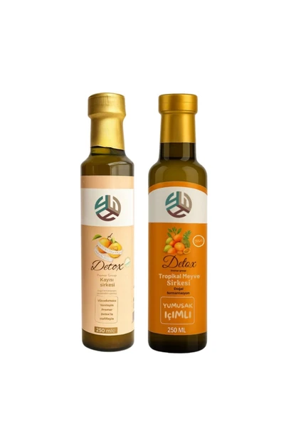 KAYISI DETOX SİRKESİ 250 ML+ TROPİKAL MEYVE DETOX SİRKESİ 250 ML ürün görseli