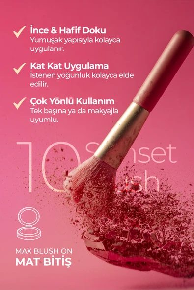 Powder Blush Allık Sunset Blush - 3