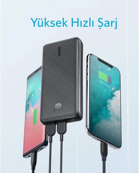 Anker A1363 PowerCore Select 20000 mAh Taşınabilir Hızlı Şarj Cihazı, PowerIQ 2.0 18W Çift Çıkışlı, Siyah - Resim 11
