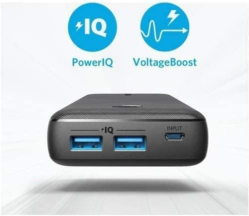 Anker A1363 PowerCore Select 20000 mAh Taşınabilir Hızlı Şarj Cihazı, PowerIQ 2.0 18W Çift Çıkışlı, Siyah - Resim 6