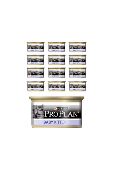 Pro Plan Baby Kitten Tavuklu Yeni Doğan Yavru Kedi Konservesi 85gr x 12 adet ürün görseli