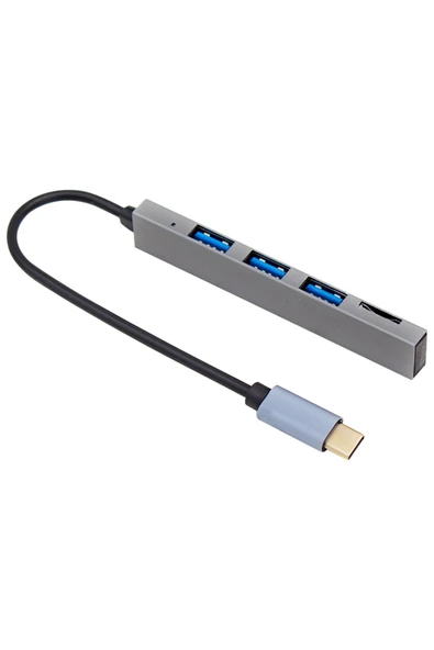 harry Type-c Olan Cihazlara Uyumlu Type-c To 3 Port Usb SD Kart Okuyucu Veri Aktarımı-Klavye mouse Çeviri - Resim 3