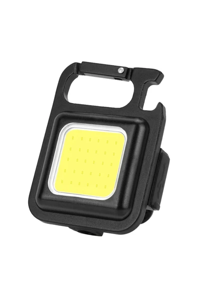 harry Şarjlı 3 Modlu 800 Lümen 6 Watt Tirbişonlu Mıknatıslı Anahtarlıklı Mini Boy Kamp Lambası - Resim 5