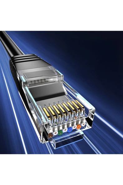 harry 8 Metre Cat6 Lan Patch Network Ethernet İnternet Kablosu 1000 MBPS 1 Gbps'ye kadar iletim hızı - Resim 3