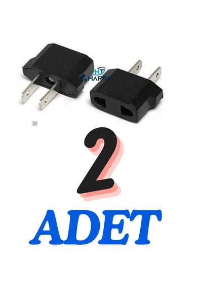 harry 2 Adet 1,Kalite Türk Fişi - Amerika Fişi Çevirici Amerikan Fiş Dönüştürücü Seyahat Adaptörü ürün görseli