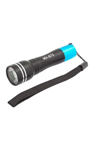 harry Metal Cob Led Işıklı 100 Lümen 1xAA Pilli 100 Metre Mesafeli Mini El Feneri - Resim 3