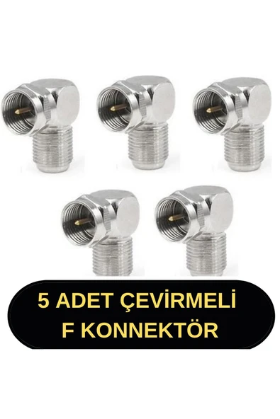 harry 5 Adet L - F Konnektör Hızlı L F Uydu Anten Cihaz Girişi Metal Vidalı Konnektör ürün görseli