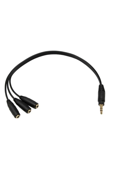 harry 5+1 Ses Sistemi Bağlantı Aux Kablosu 1 Erkek 3 Dişi Çoklayıcı - Resim 3