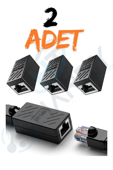 harry 2 Adet Rj45 Dişi Dişi Cat5/cat6/7/8 Ethernet Lan Ağı Birleştirici Ara Aparatı ürün görseli