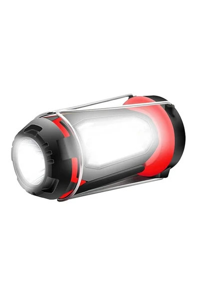 harry ŞARJLI 7 MOD IŞIKLI-KAMP LAMBASI 3XCOB LED+ 3W LED ÇOK FONKSİYONLU ÇALIŞMA - KAMP FENERİ - Resim 3