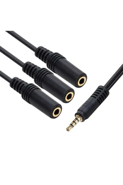 harry 5+1 Ses Sistemi Bağlantı Aux Kablosu 1 Erkek 3 Dişi Çoklayıcı ürün görseli